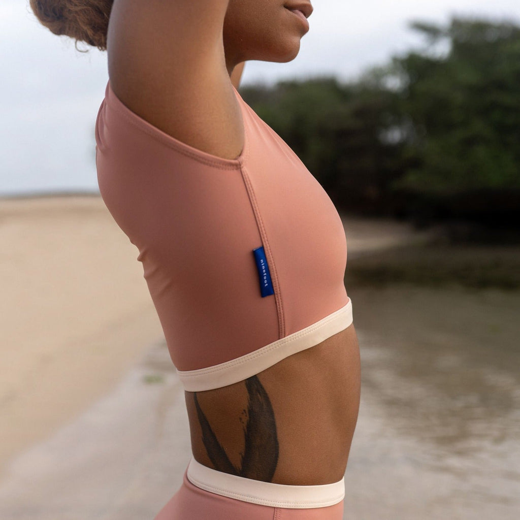 Savu Surf Croptop in Pastel Nude
