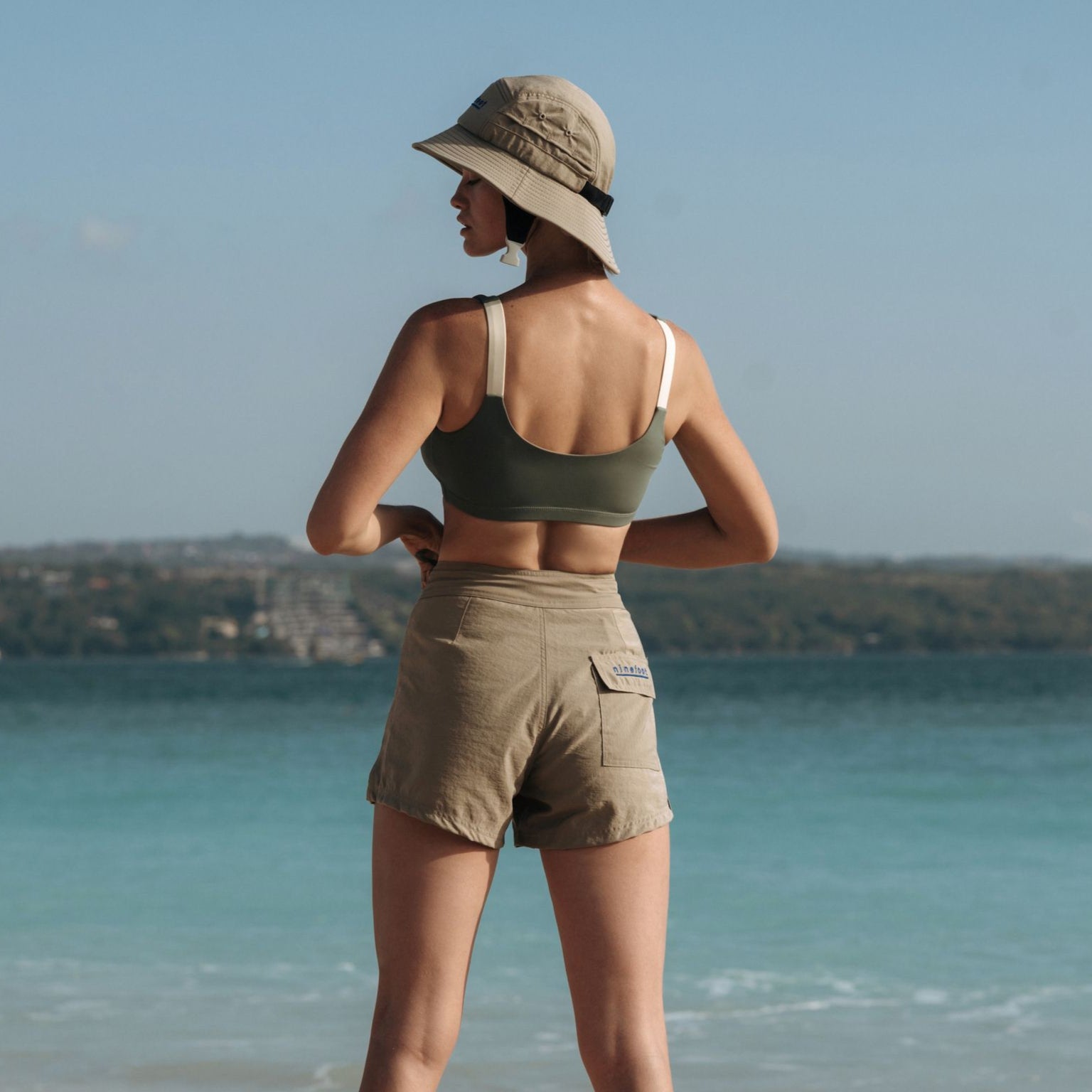 Jane Surf Boardshort in Army Green