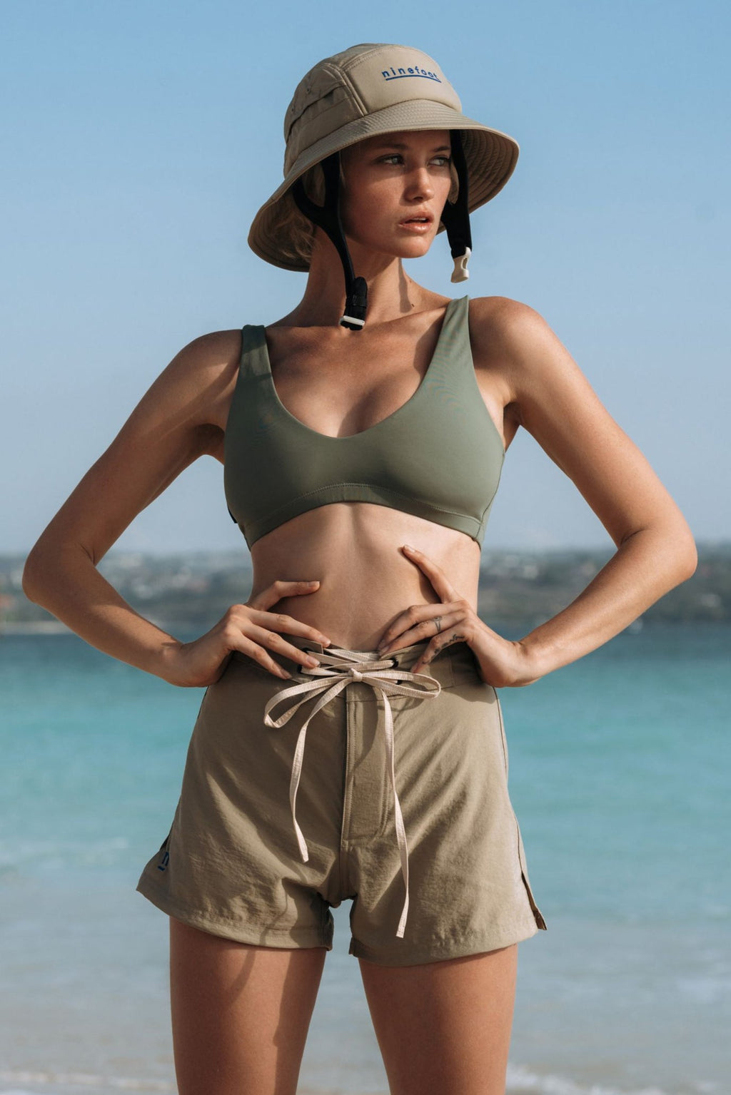Jane Surf Boardshort in Army Green