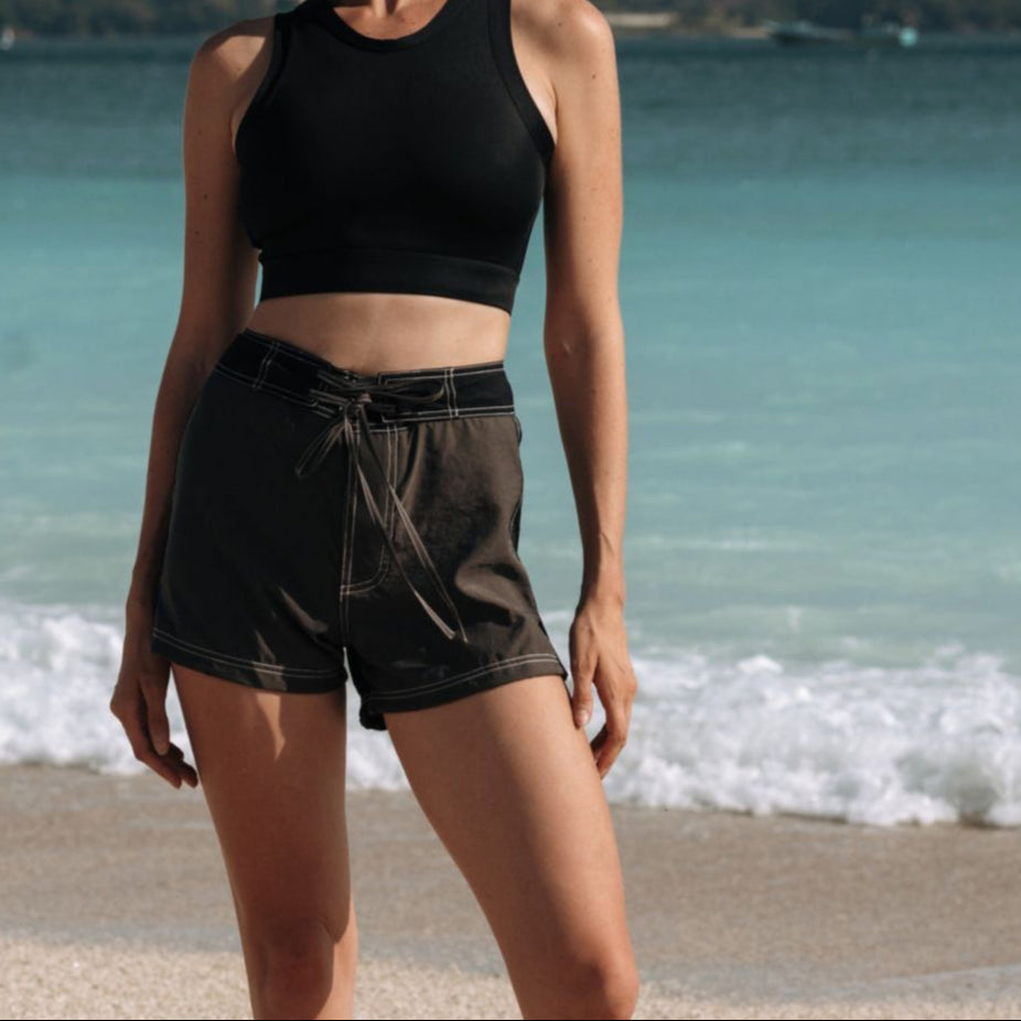 Jane Surf Boardshort in Black