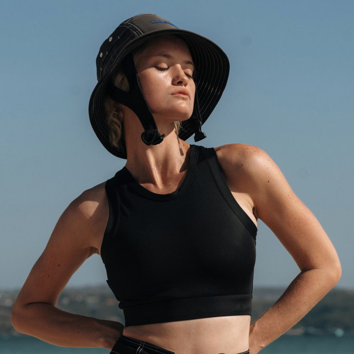 Jade Surf Hat in Black