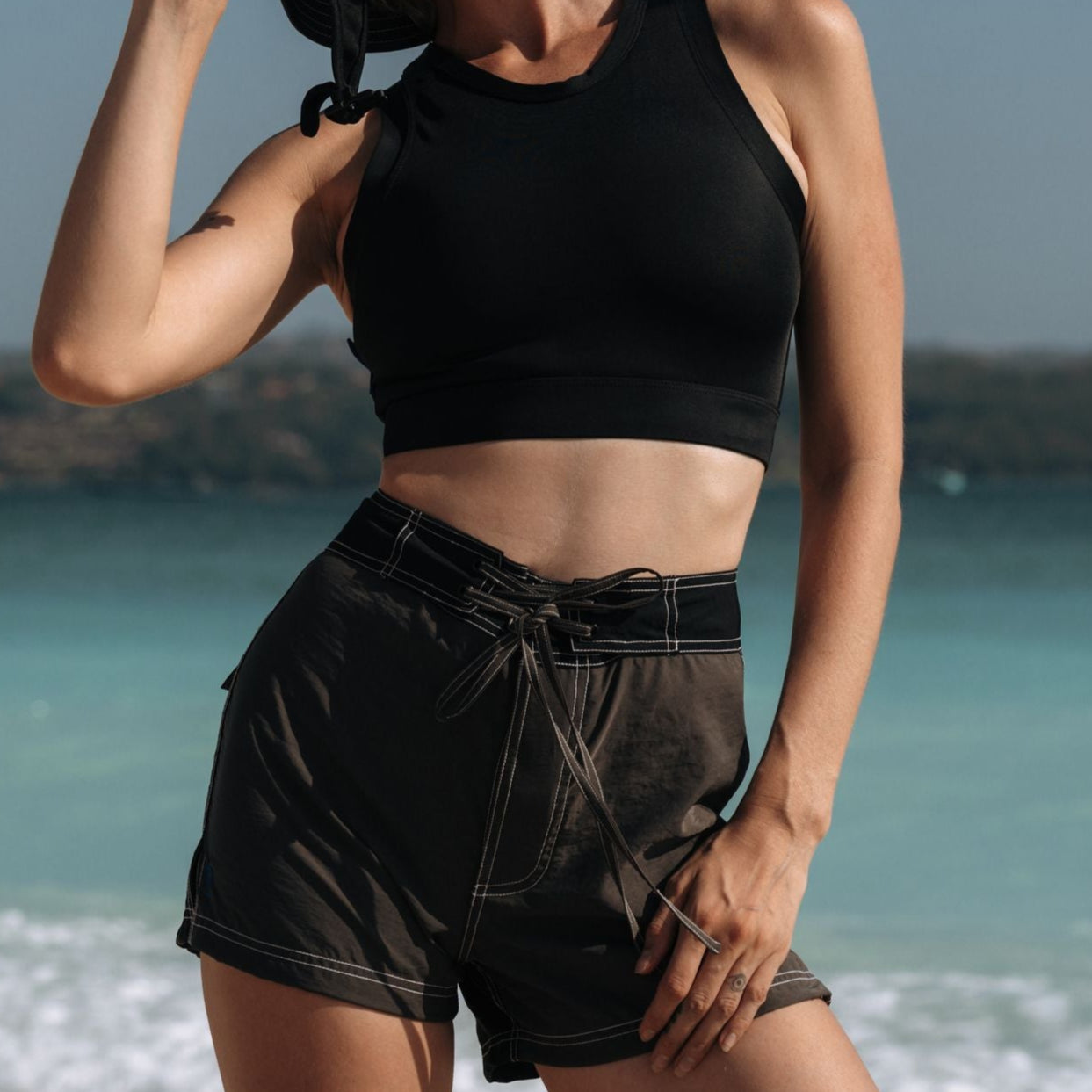 Jane Surf Boardshort in Black
