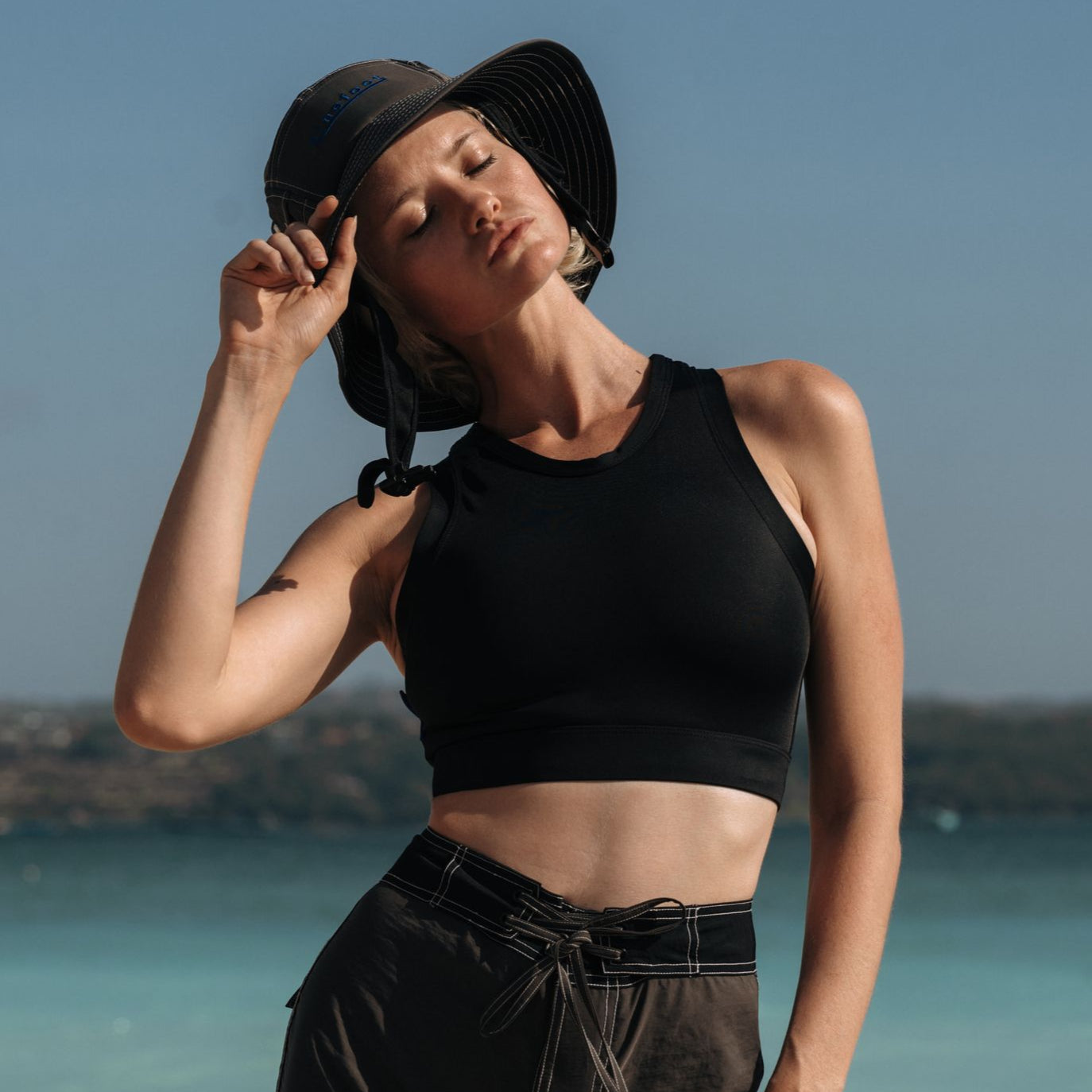 Jade Surf Hat in Black