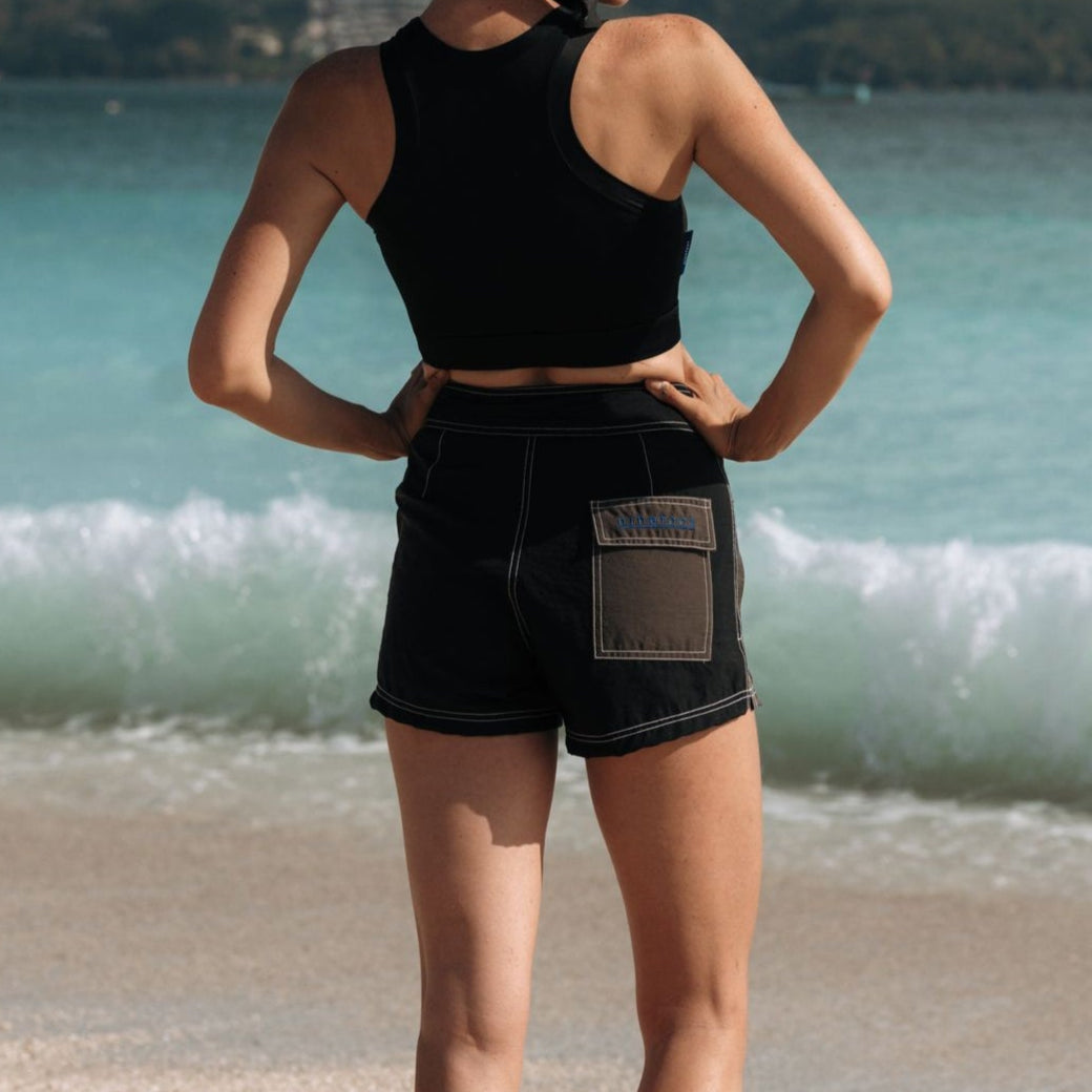 Jane Surf Boardshort in Black