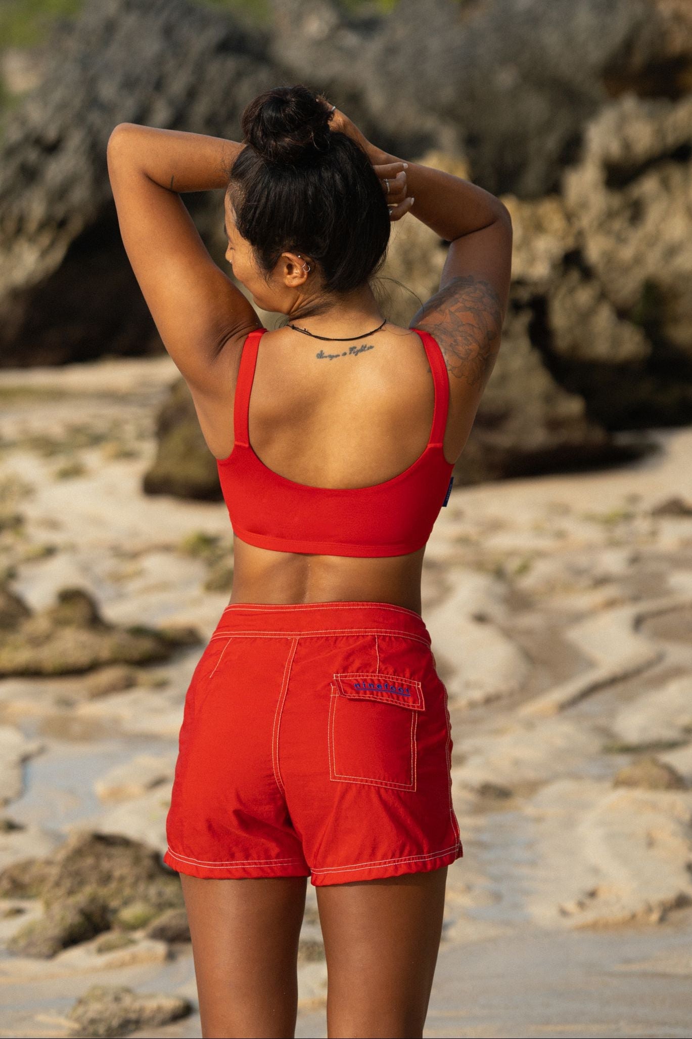 Jane Surf Boardshort in Sambal Red