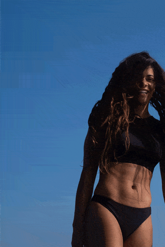 Berawa Surf Bikini Top in Black