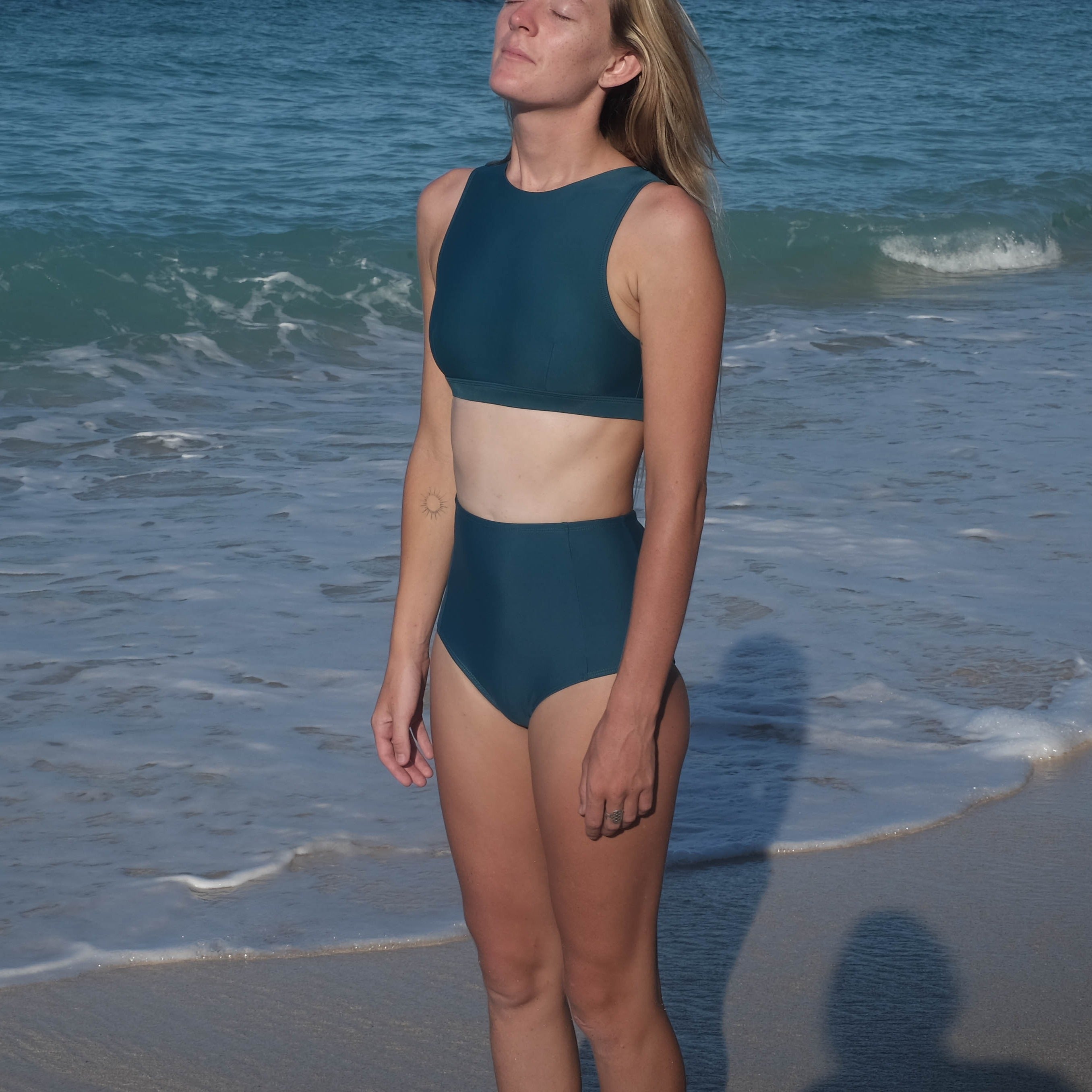 Berawa Surf Bikini Top in Emerald Green