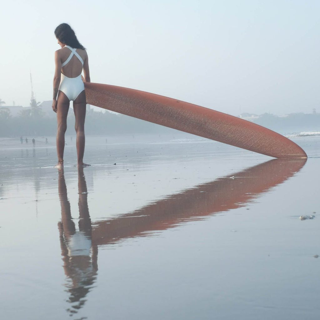 Canggu Surf One Piece Criss Cross in Off White