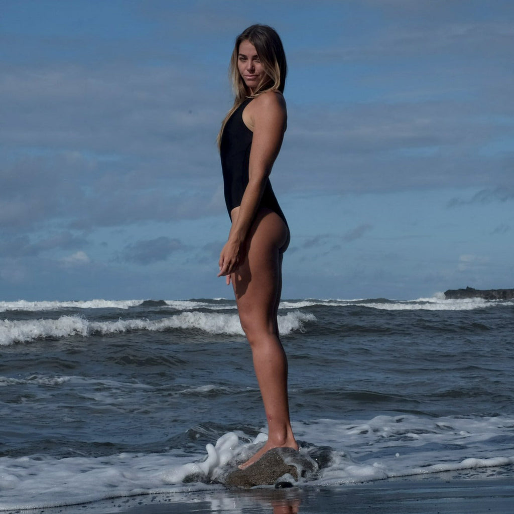 Canggu Surf One Piece Criss Cross in Black
