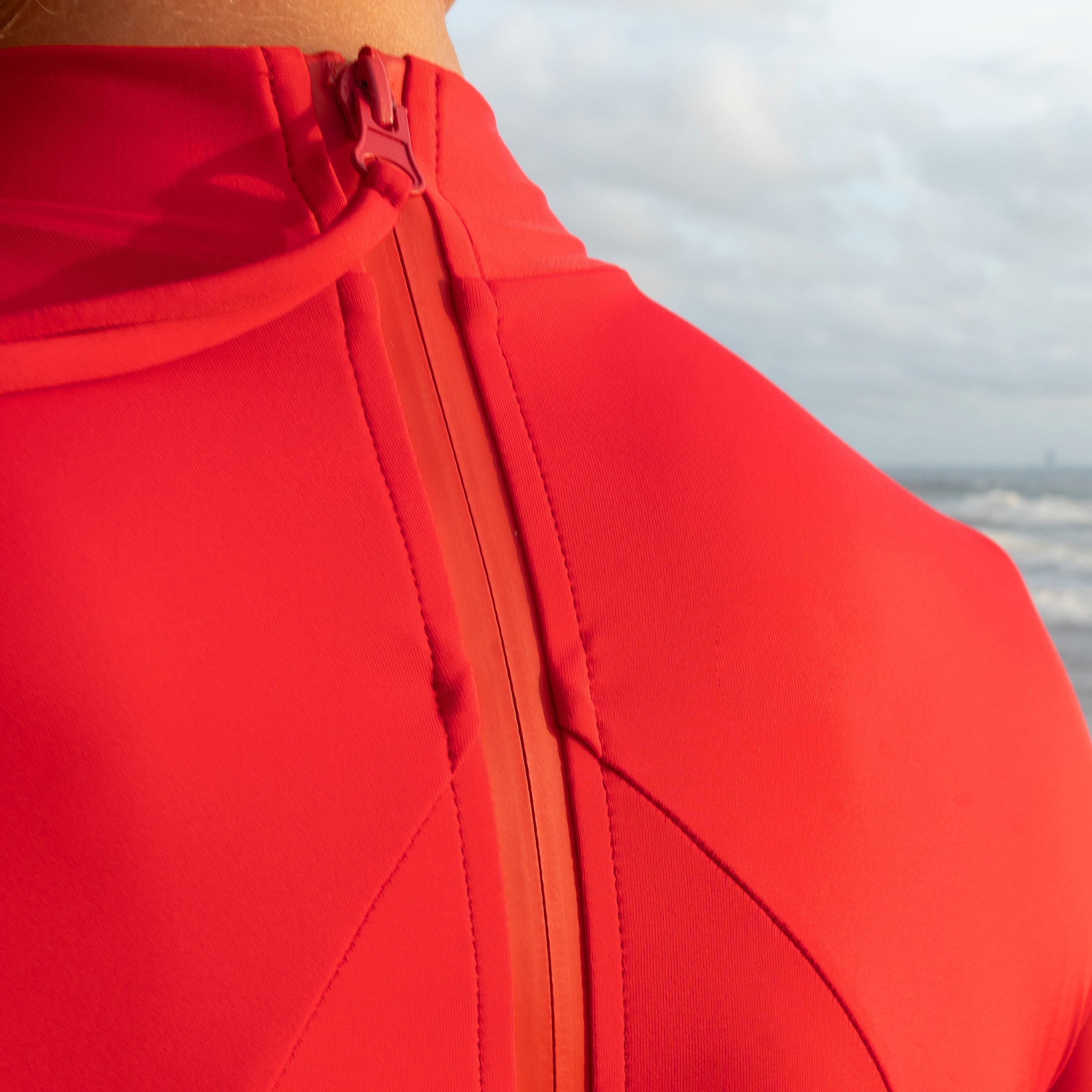 Periscope Surf Swimsuit One Piece in Sambal Red