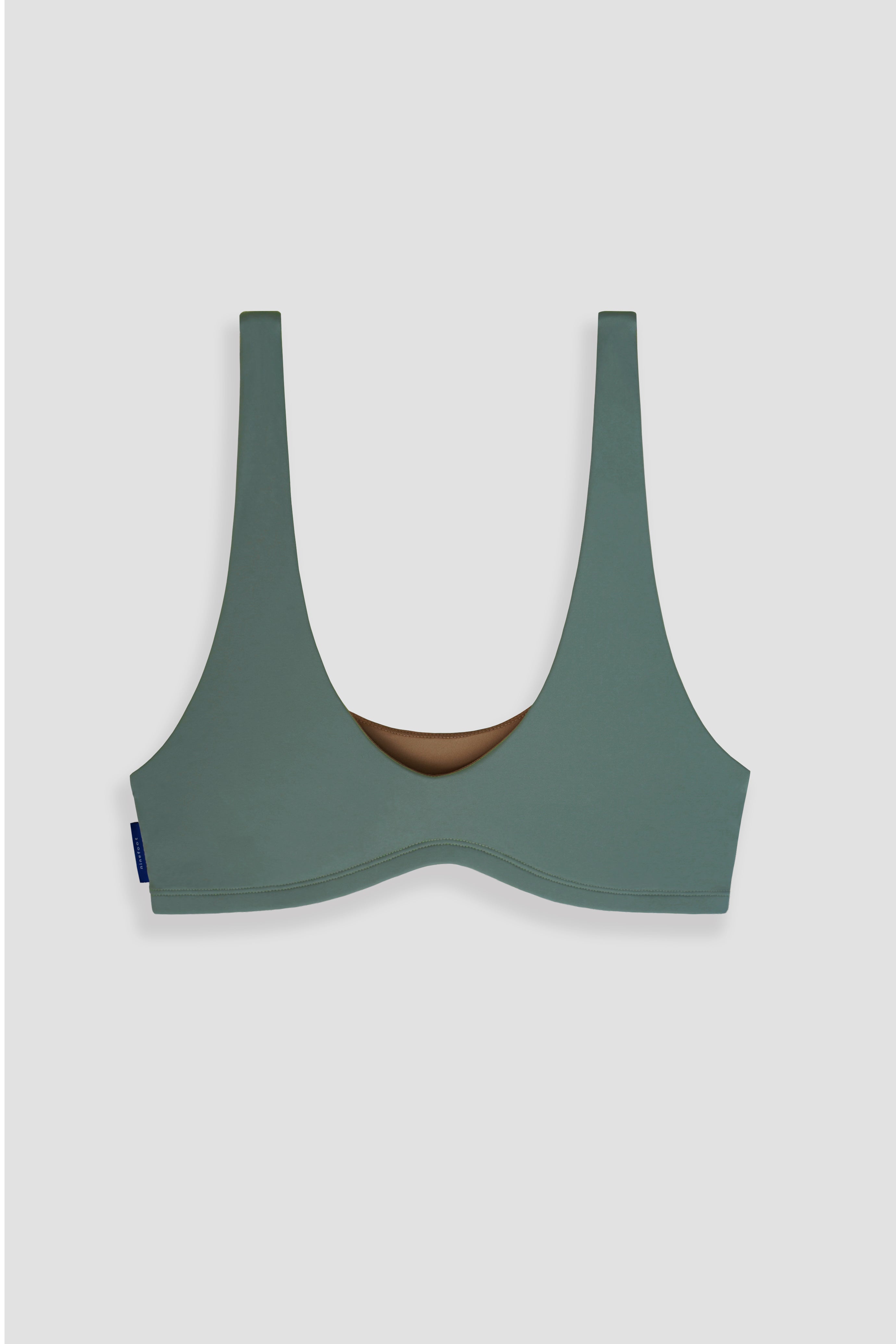 Nias Surf Bikini Top in Army Green