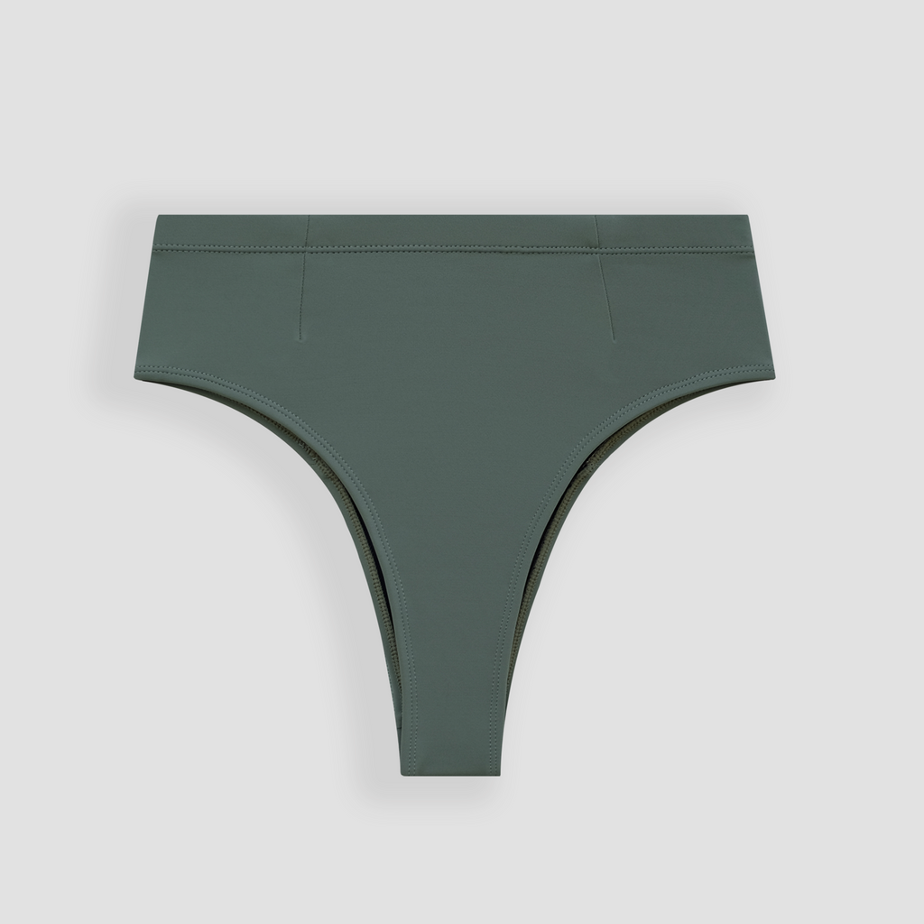 Nyang-nyang Surf Bikini Bottom in Army Green