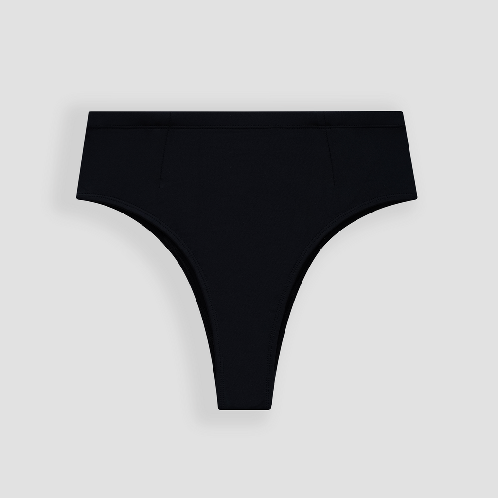 Nyang-nyang Surf Bikini Bottom in Black