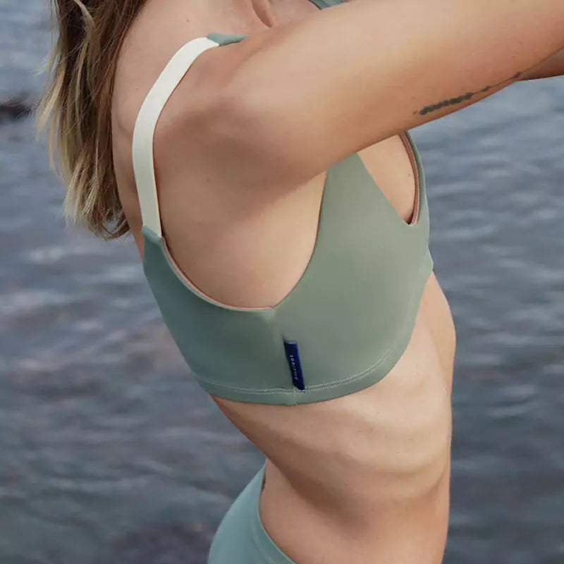 Nias Surf Bikini Top in Army Green