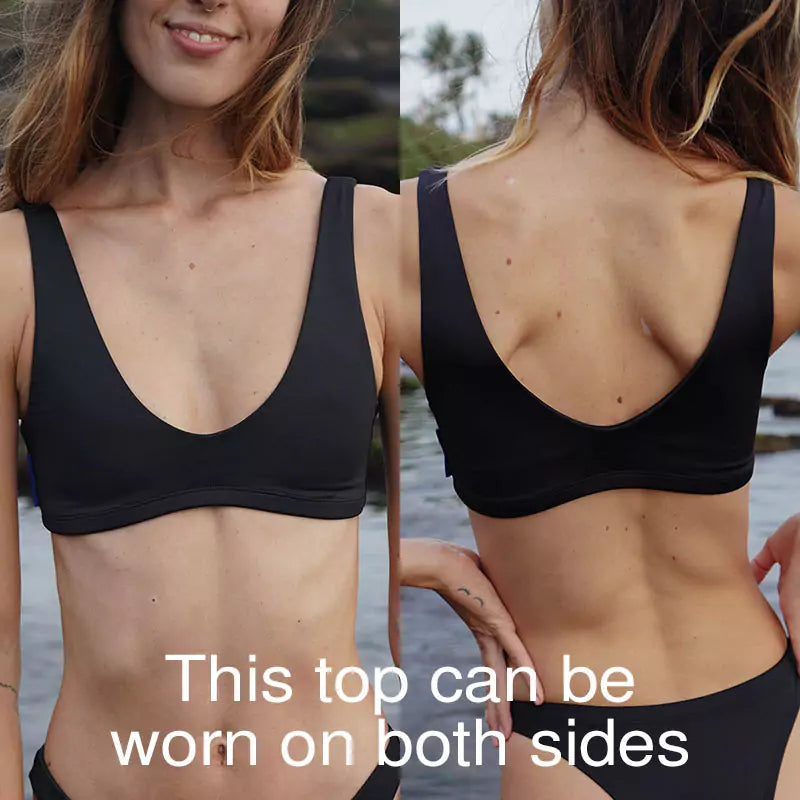 Nias Surf Bikini Top in Black