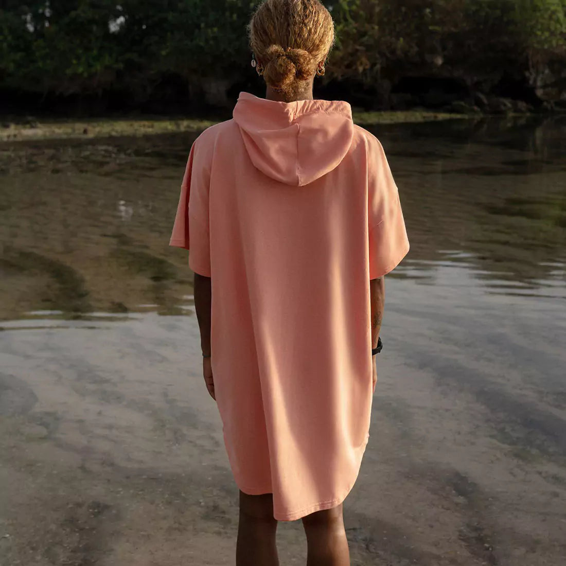 Nico Surf Poncho in Salmon