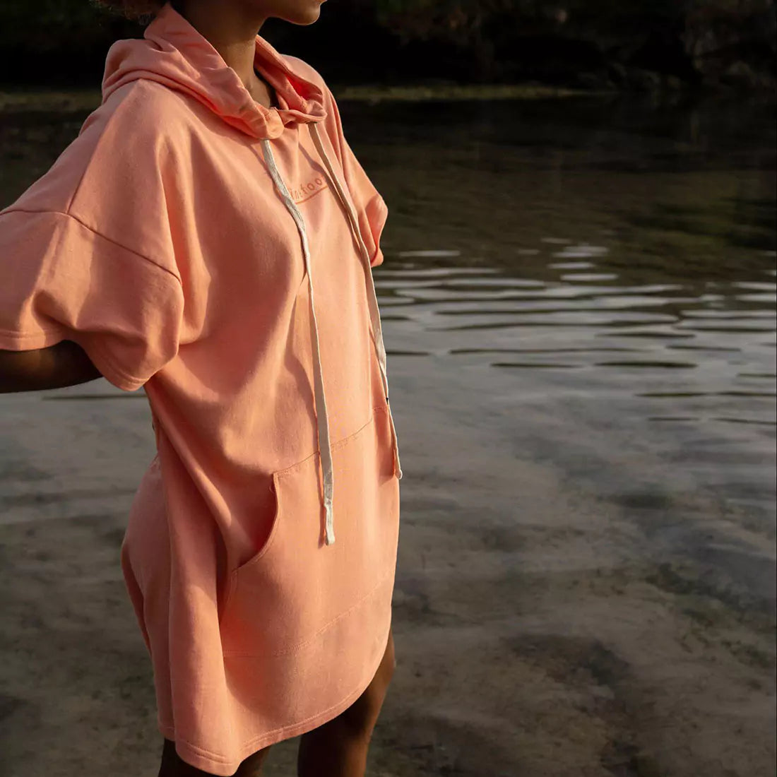 Nico Surf Poncho in Salmon