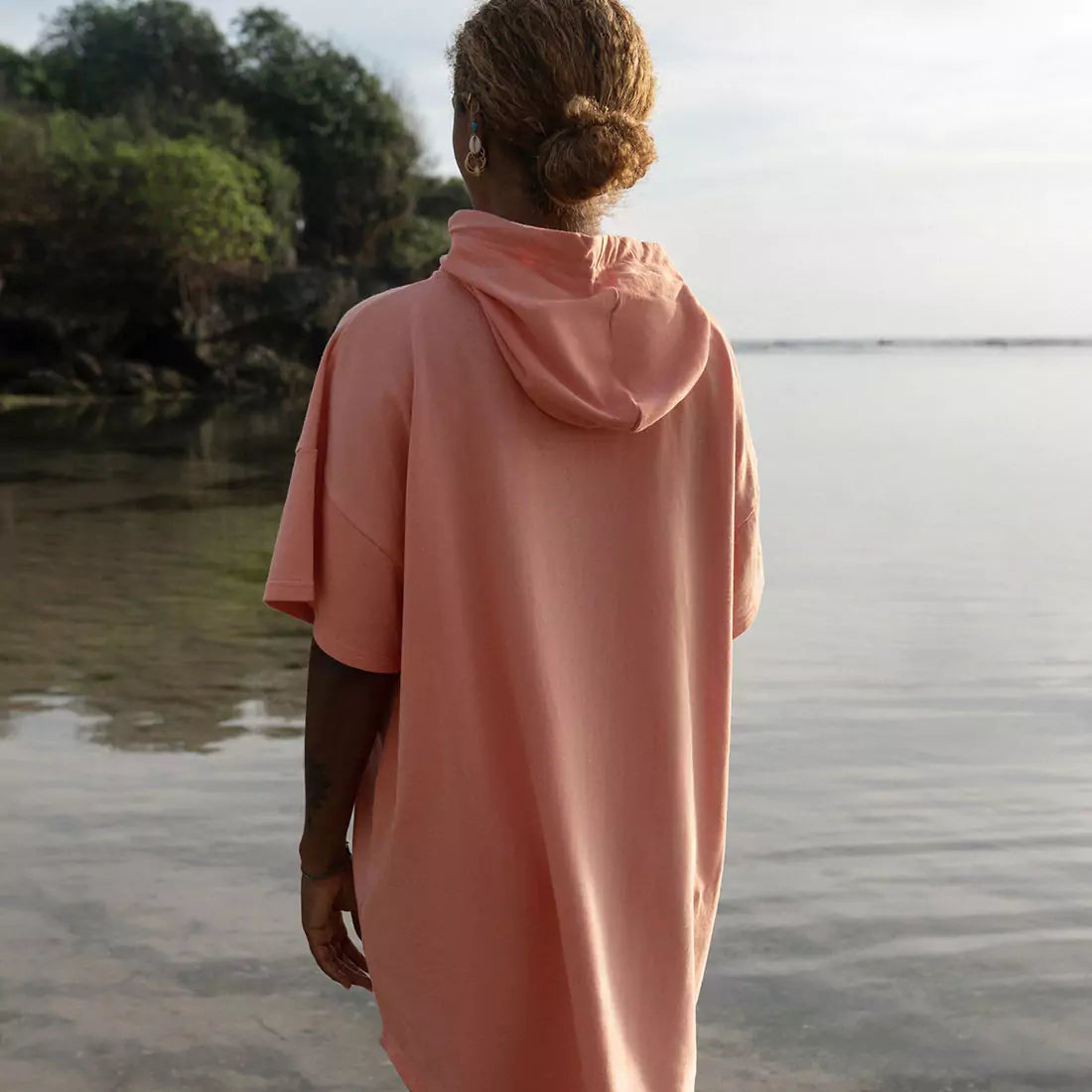 Nico Surf Poncho in Salmon