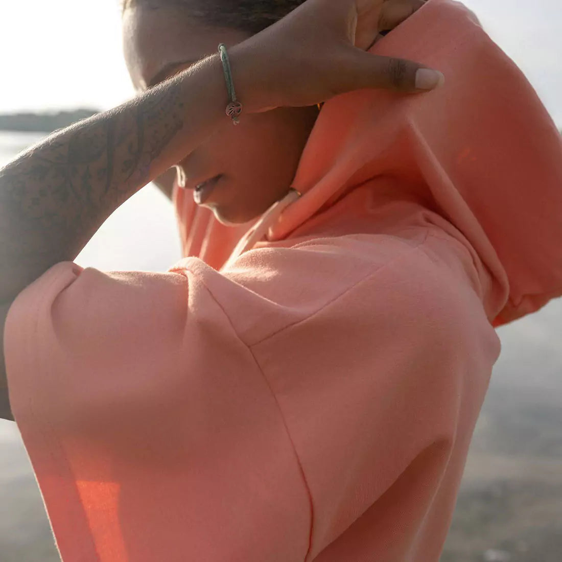 Nico Surf Poncho in Salmon