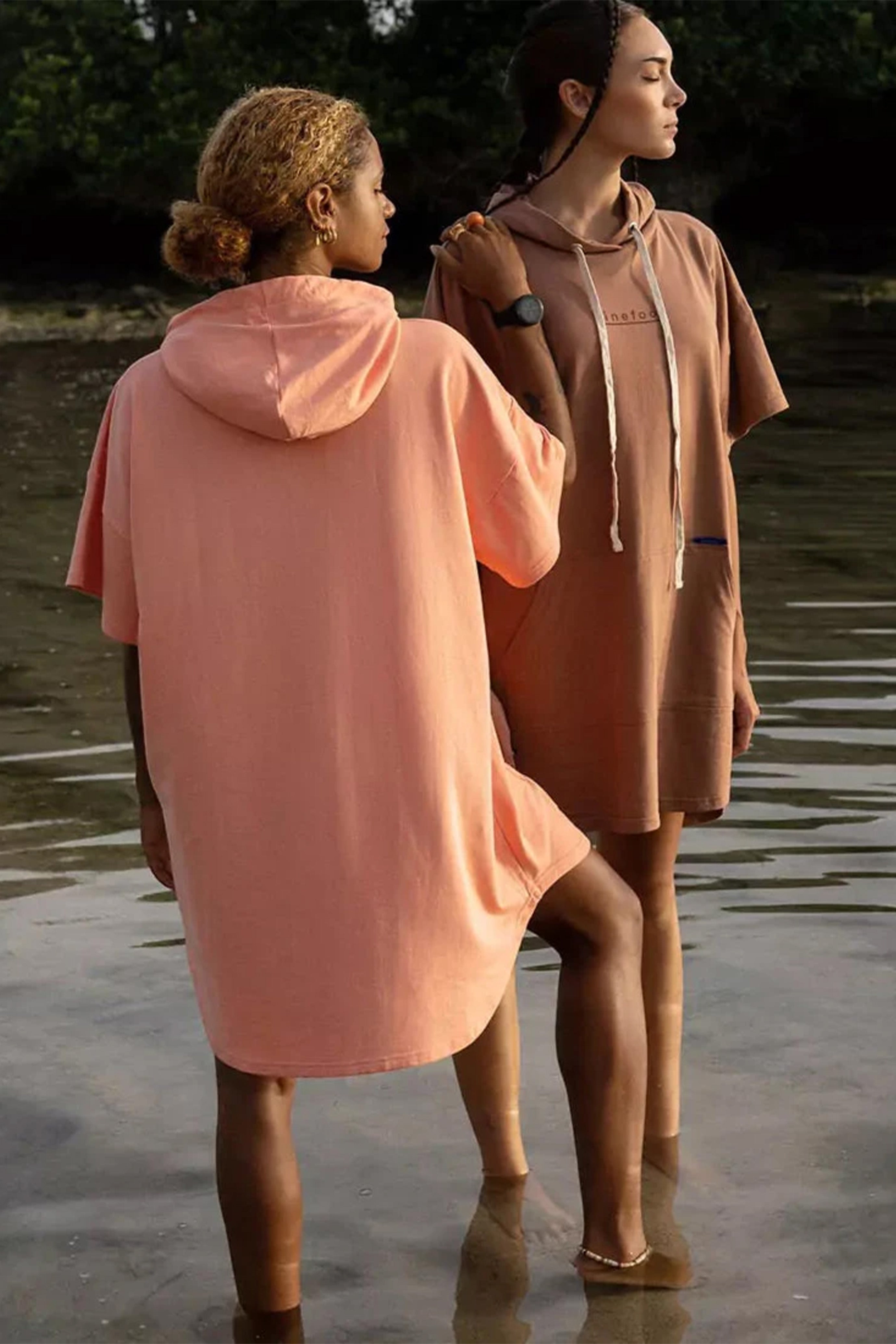 Nico Surf Poncho in Salmon