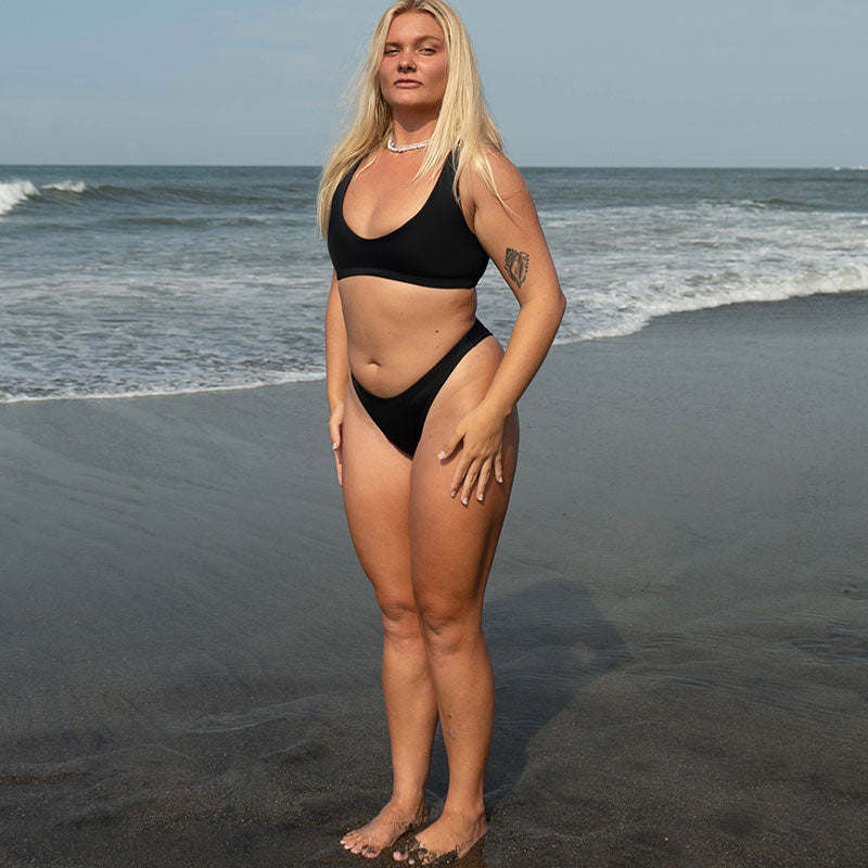 Secret Surf Bikini Bottom in Black