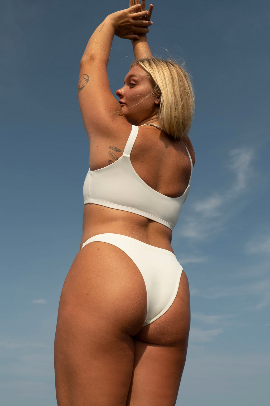 Secret Surf Bikini Bottom in Off White