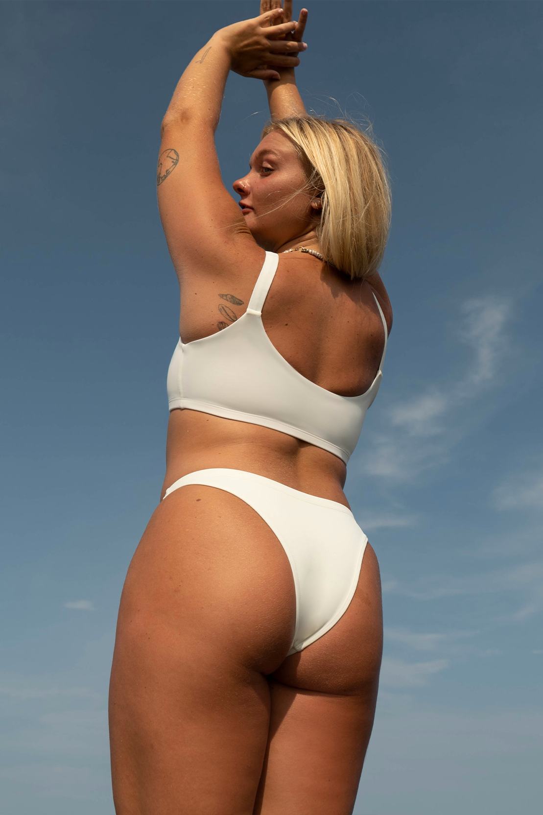 Secret Surf Bikini Bottom in Off White