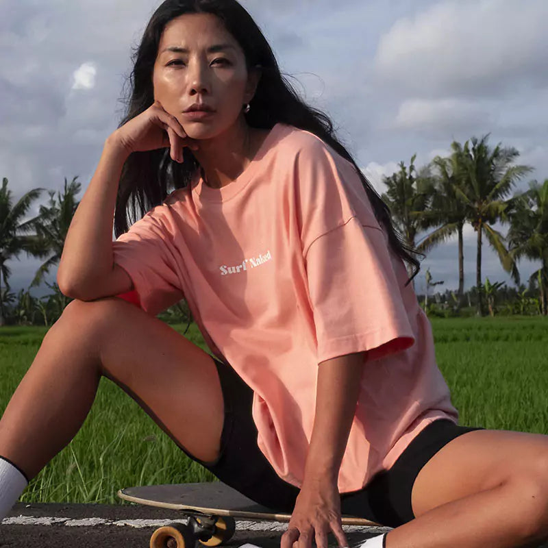 Surf Naked T-shirt in Salmon