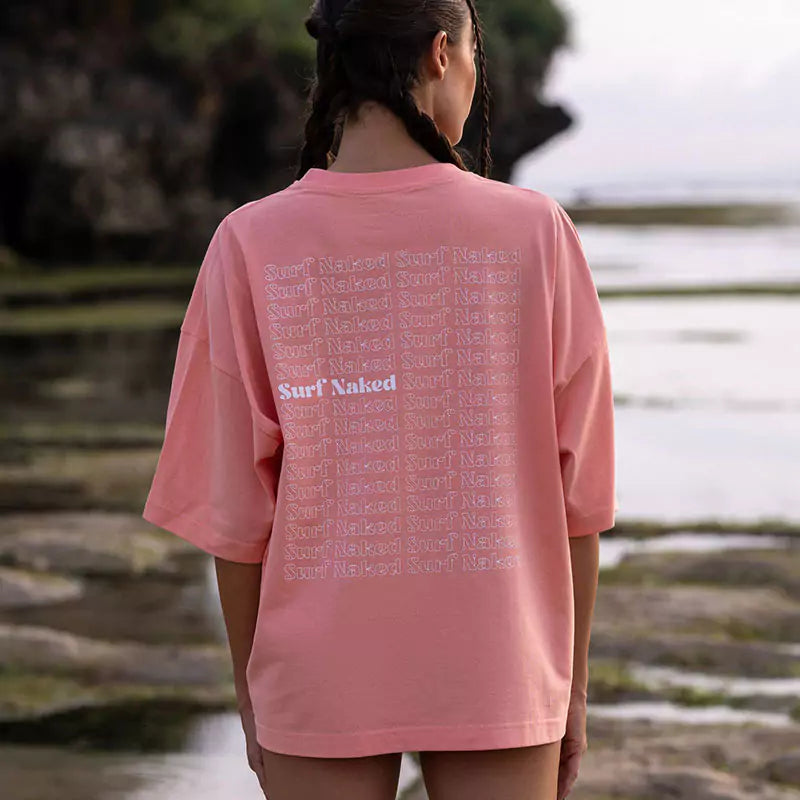 Surf Naked T-shirt in Salmon